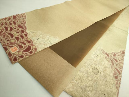 平和屋本店●極上　初代　久保田一竹　太鼓柄袋帯　辻が花　花鳥文　逸品　DZAB5001kh6
