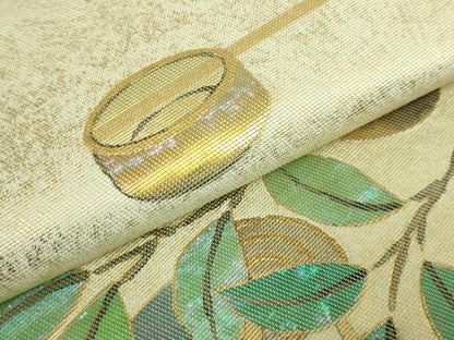 平和屋着物●極上　西陣　川島織物　太鼓柄　本袋帯　螺鈿箔　槍　矢羽　本金　逸品　DZAB5008kh6