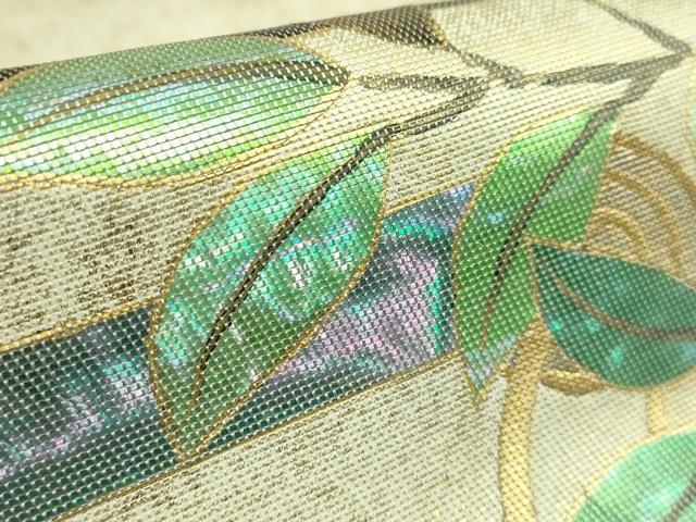 平和屋着物●極上　西陣　川島織物　太鼓柄　本袋帯　螺鈿箔　槍　矢羽　本金　逸品　DZAB5008kh6
