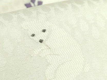 平和屋着物●極上　九寸名古屋帯　熊　雪華　逸品　DZAB5020kh6