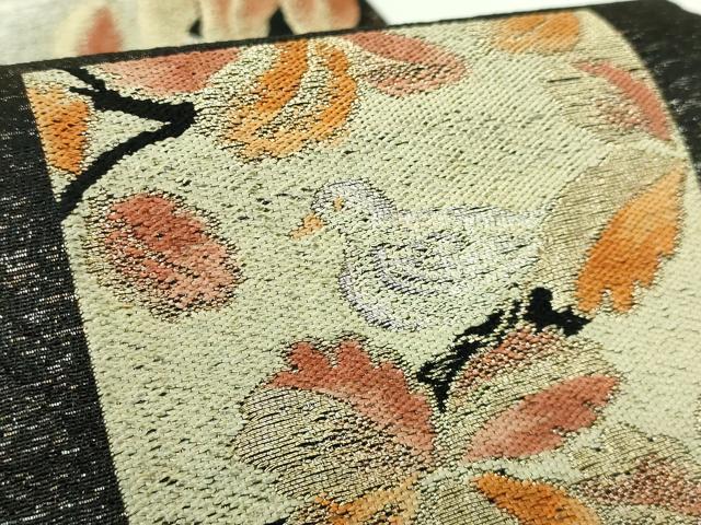 平和屋着物●極上　全通柄袋帯　動物　ゾウ　鹿　鳥　金銀糸　逸品　DZAB5034kh6