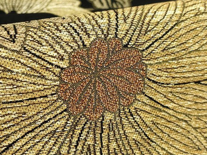 平和屋着物●極上　1854年創業　帯屋捨松　六通柄袋帯　蒔絵菊紋　黒地　金糸　逸品　DZAB5035kh6