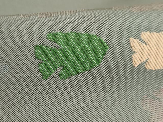 平和屋着物●極上　洛風林　工芸帯地　太鼓柄袋帯　魚　ストーングレイ色地　逸品　DZAB5043kh6