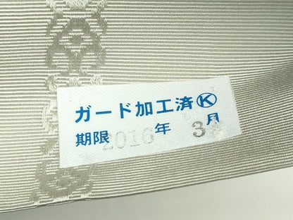 平和屋本店●極上　1897年創業　名門岡野　本場筑前博多織　千年工房　両面　全通柄　本袋帯　総浮本袋　葡萄唐草　逸品　DZAB5044kh6