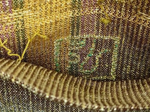平和屋着物●極上　桝屋高尾　ねん金綴錦　全通柄袋帯　慶長地紋霞文　金糸　逸品　DZAB5052kh6