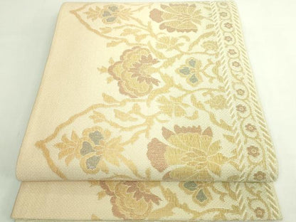 平和屋着物●極上　しょうざん謹製　六通柄袋帯　花唐草　金糸　逸品　DZAB5061kh6