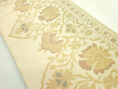 平和屋着物●極上　しょうざん謹製　六通柄袋帯　花唐草　金糸　逸品　DZAB5061kh6