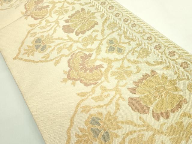 平和屋着物●極上　しょうざん謹製　六通柄袋帯　花唐草　金糸　逸品　DZAB5061kh6
