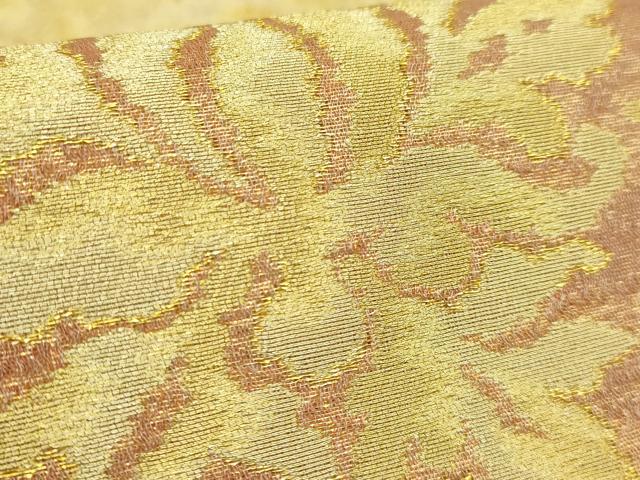 平和屋本店●極上　洛風林　工芸帯地　六通柄袋帯　花菱文　金糸　逸品　DZAB5062kh6