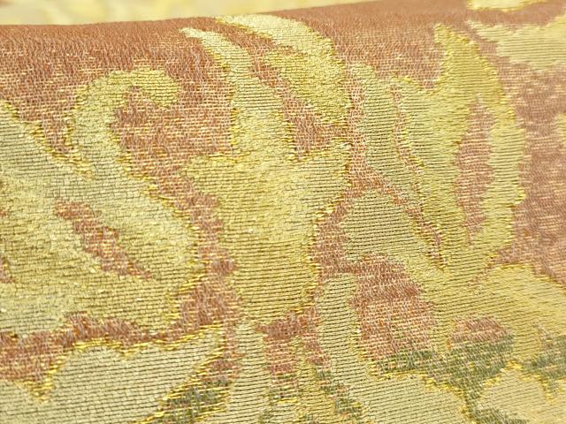 平和屋本店●極上　洛風林　工芸帯地　六通柄袋帯　花菱文　金糸　逸品　DZAB5062kh6