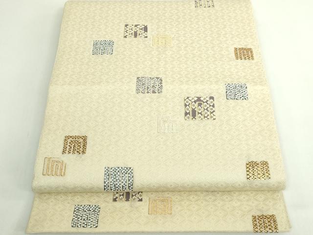 平和屋着物●極上　西陣の名門　加納幸謹製　六通柄袋帯　唐織　花源氏香　金糸　逸品　DZAB5065kh6