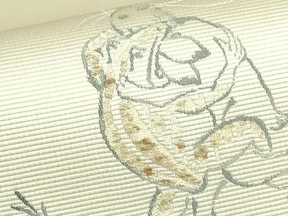 平和屋着物●極上　太鼓柄袋帯　天然ぜんまい糸　鳥獣戯画　逸品　DZAB5070kh6