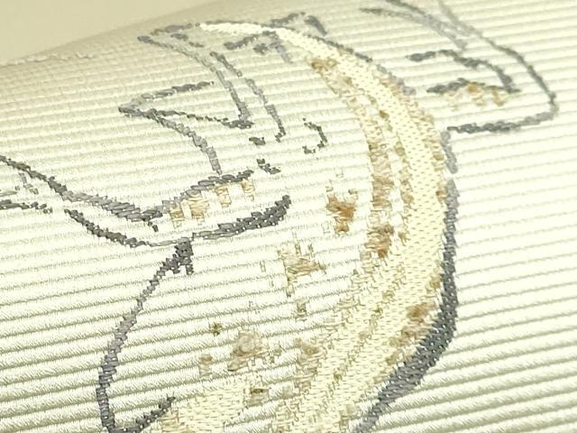 平和屋着物●極上　太鼓柄袋帯　天然ぜんまい糸　鳥獣戯画　逸品　DZAB5070kh6