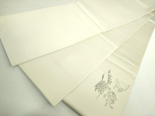 平和屋着物●極上　太鼓柄袋帯　天然ぜんまい糸　鳥獣戯画　逸品　DZAB5070kh6