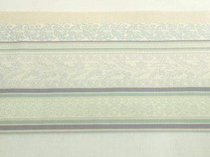 平和屋着物●極上　本場筑前博多織　八寸名古屋帯　草花間道　逸品　DZAB5078kh6