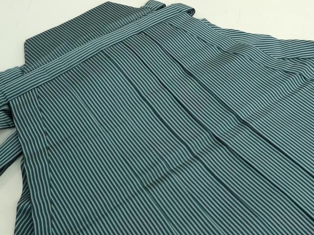 平和屋本店＊極上　夏物　男性　人間国宝　甲田綏郎　精好仙台平　行灯袴　縦絽　縞　三越扱い　逸品　DZAB5089kh6