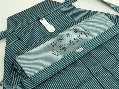 平和屋本店＊極上　夏物　男性　人間国宝　甲田綏郎　精好仙台平　行灯袴　縦絽　縞　三越扱い　逸品　DZAB5089kh6