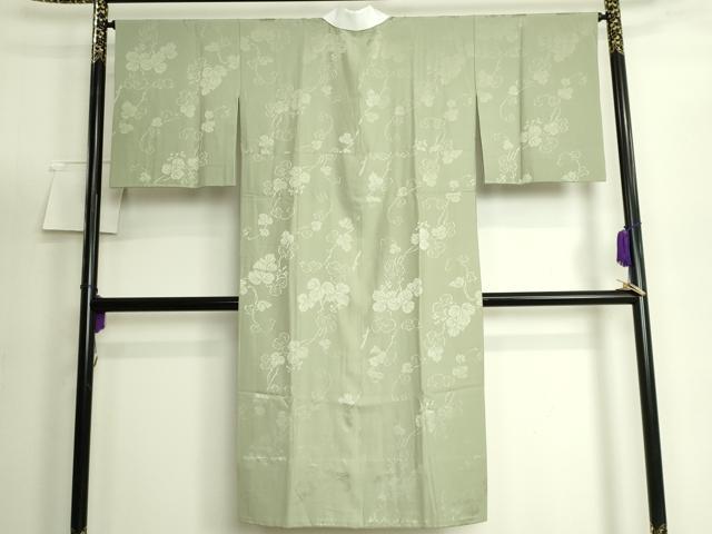 平和屋着物●上質な長襦袢　無双仕立て　南天蔦の葉地紋　薄い柳茶色地　鈴乃屋扱い　逸品　DZAB5095kh6