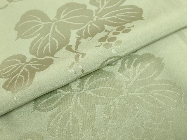 平和屋着物●上質な長襦袢　無双仕立て　南天蔦の葉地紋　薄い柳茶色地　鈴乃屋扱い　逸品　DZAB5095kh6