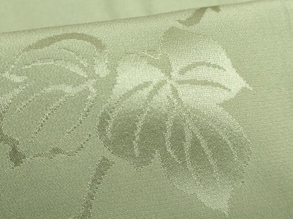 平和屋着物●上質な長襦袢　無双仕立て　南天蔦の葉地紋　薄い柳茶色地　鈴乃屋扱い　逸品　DZAB5095kh6