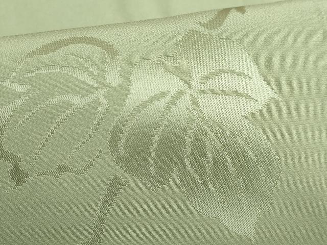 平和屋着物●上質な長襦袢　無双仕立て　南天蔦の葉地紋　薄い柳茶色地　鈴乃屋扱い　逸品　DZAB5095kh6