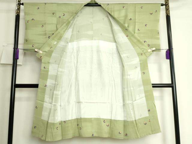 平和屋着物●銀座もとじ　長襦袢　無双仕立て　ぽっくり　柳茶色地　逸品　DZAB5097kh6