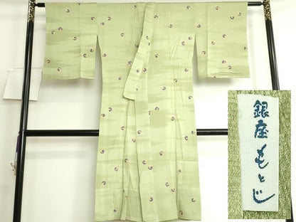 平和屋着物●銀座もとじ　長襦袢　無双仕立て　ぽっくり　柳茶色地　逸品　DZAB5097kh6