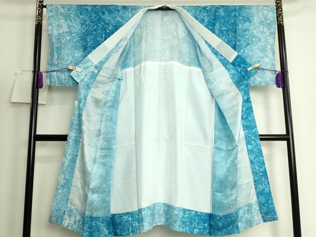 平和屋着物●上質な長襦袢　無双仕立て　BANKAN　わものや　墨流し　たとう紙付き　逸品　未使用　DZAB5099kh6