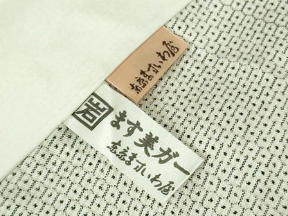 平和屋本店▽極上 本場大島紬 白大島 単衣 100亀甲 総詰め 泊清勇作 とまり製 証紙付き 逸品 DZAB5101kh6