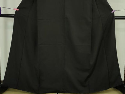 平和屋着物●極上　お召　黒地　逸品　DZAB5110kh6