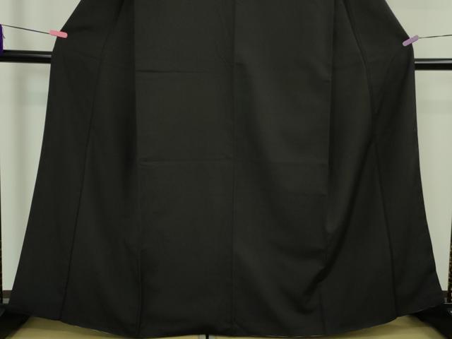 平和屋着物●極上　お召　黒地　逸品　DZAB5110kh6