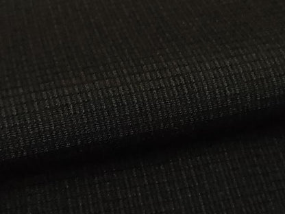 平和屋着物●極上　お召　黒地　逸品　DZAB5110kh6
