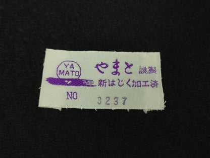 平和屋着物∞極上　道行コート　ロング丈　リバーシブル　お召地　斜線文・暈し染め×黒地　やまと誂製　逸品　DZAB5116kh6