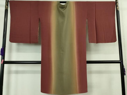 平和屋着物∞極上　道行コート　ロング丈　暈し染め　鬼しぼ縮緬　逸品　DZAB5119kh6