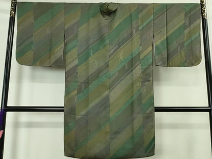 平和屋着物∞極上　道中着　ロング丈　菊斜線文　逸品　未使用　DZAB5126kh6