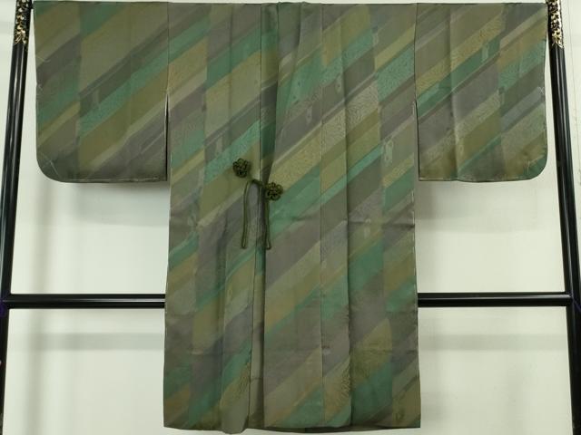 平和屋着物∞極上　道中着　ロング丈　菊斜線文　逸品　未使用　DZAB5126kh6