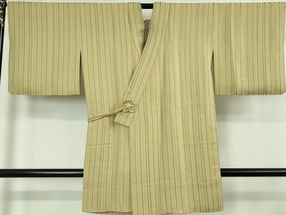 平和屋着物∞極上　道中着　ロング丈　縞　逸品　DZAB5128kh6