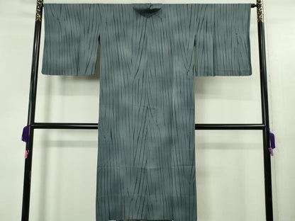 平和屋着物∞極上　名門　藤娘きぬたや・総絞り　杢目絞り　道中着　ロング丈　単衣　暈し染め　逸品　DZAB5130kh6