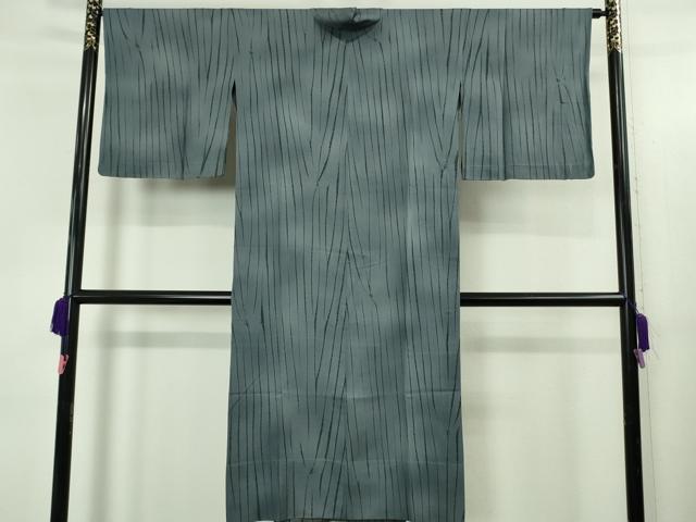 平和屋着物∞極上　名門　藤娘きぬたや・総絞り　杢目絞り　道中着　ロング丈　単衣　暈し染め　逸品　DZAB5130kh6