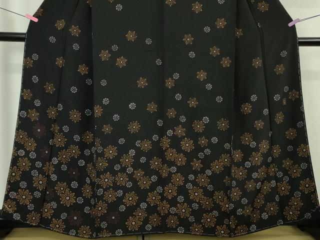 平和屋着物●極上　十日町友禅作家　阿部佳雪　訪問着　雪華　黒地　逸品　未使用　DZAB5136kh6