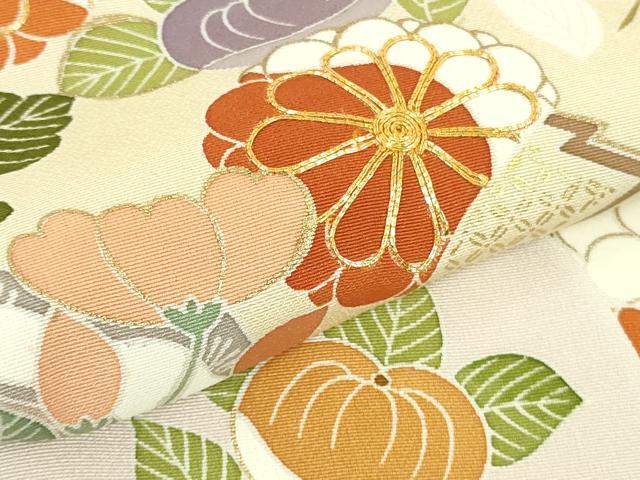 平和屋本店●極上　創業460年・千總　訪問着　駒刺繍　吉祥花文　暈し染め　薄い虹色地　金彩　逸品　DZAB5137kh6