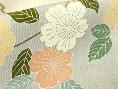 平和屋本店●極上　創業460年・千總　訪問着　駒刺繍　吉祥花文　暈し染め　薄い虹色地　金彩　逸品　DZAB5137kh6
