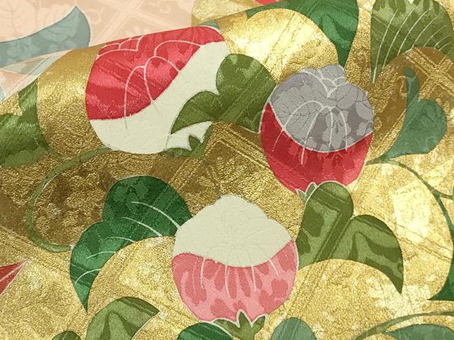 平和屋本店●極上　創業460年・千總　振袖　駒刺繍　吉祥花文　薄い虹色地　金彩　小田急百貨店扱い　逸品　DZAB5138kh6