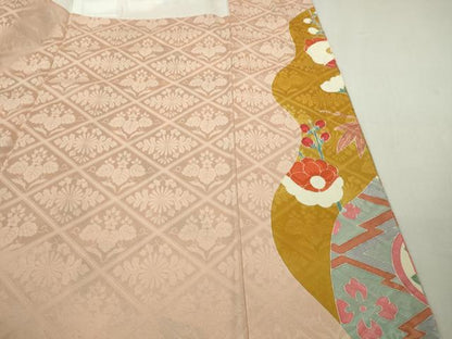 平和屋本店●極上　創業460年・千總　振袖　駒刺繍　吉祥花文　薄い虹色地　金彩　小田急百貨店扱い　逸品　DZAB5138kh6