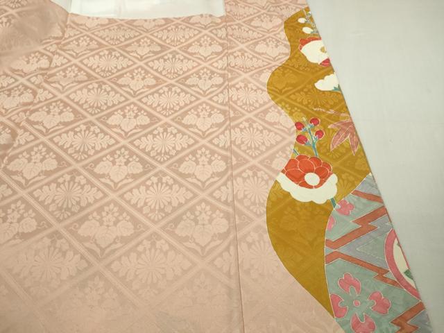 平和屋本店●極上　創業460年・千總　振袖　駒刺繍　吉祥花文　薄い虹色地　金彩　小田急百貨店扱い　逸品　DZAB5138kh6