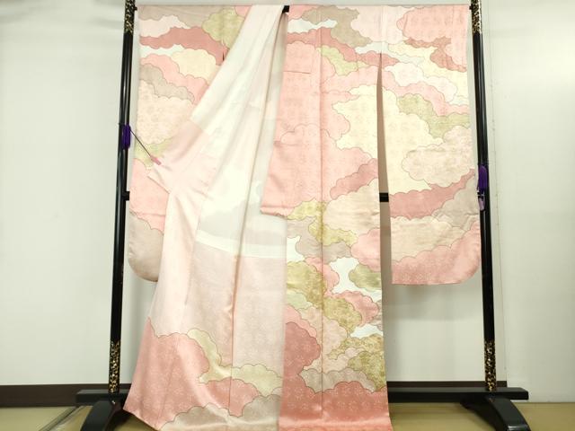 平和屋本店●極上　皇室献上作家　藤井寛　振袖　駒刺繍　雲重ね　金彩　逸品　DZAB5139kh6