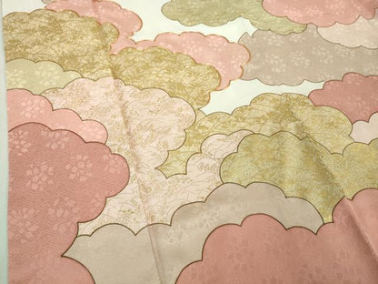 平和屋本店●極上　皇室献上作家　藤井寛　振袖　駒刺繍　雲重ね　金彩　逸品　DZAB5139kh6