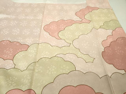 平和屋本店●極上　皇室献上作家　藤井寛　振袖　駒刺繍　雲重ね　金彩　逸品　DZAB5139kh6