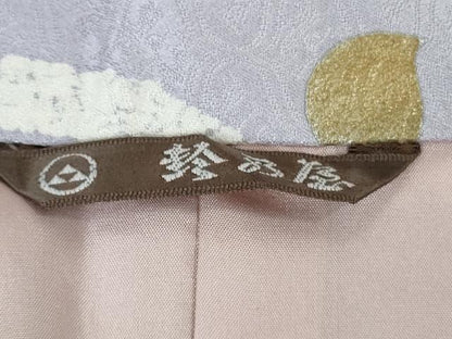 平和屋着物∞極上　道中着　ロング丈　流水舞花弁　暈し染め　金銀彩　鈴乃屋扱い　逸品　DZAB5140kh6