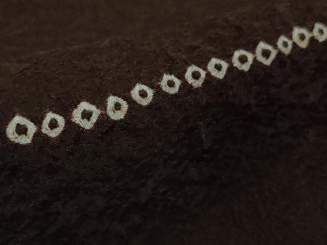 平和屋着物∞極上　長羽織　絞り　横縞　黒紅色地　逸品　DZAB5143kh6